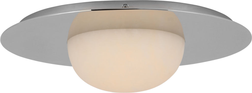 Fosse 15" Flush Mount | Polished Nickel | Alabaster