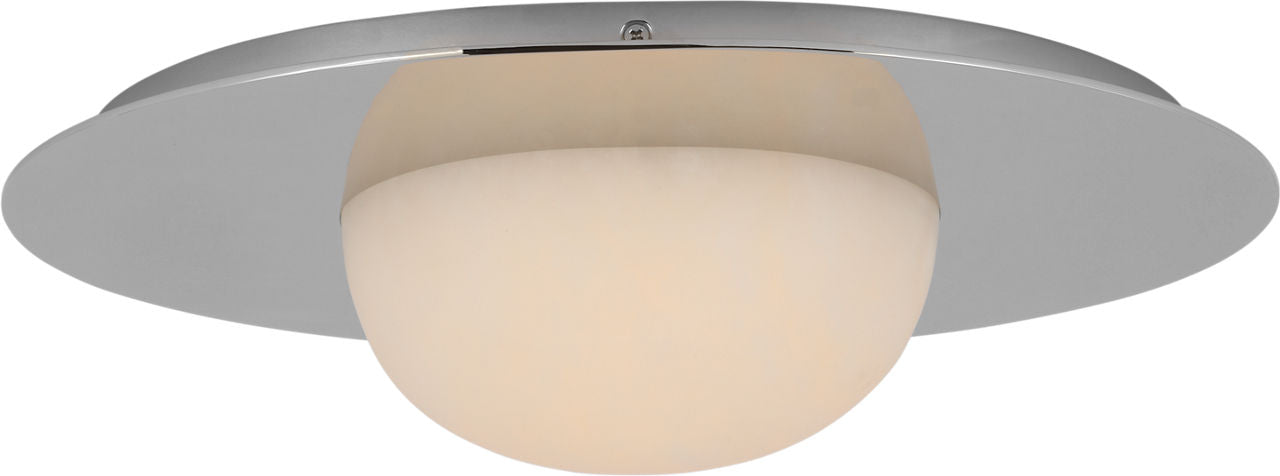 Fosse 15" Flush Mount | Polished Nickel | Alabaster
