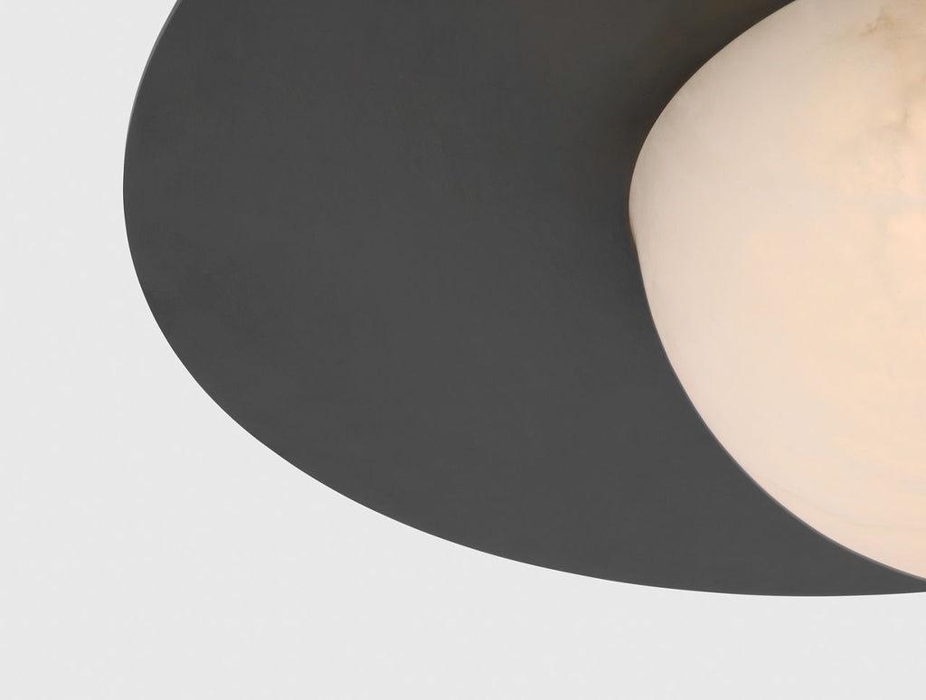 Fosse 21" Flush Mount | Bronze | Alabaster