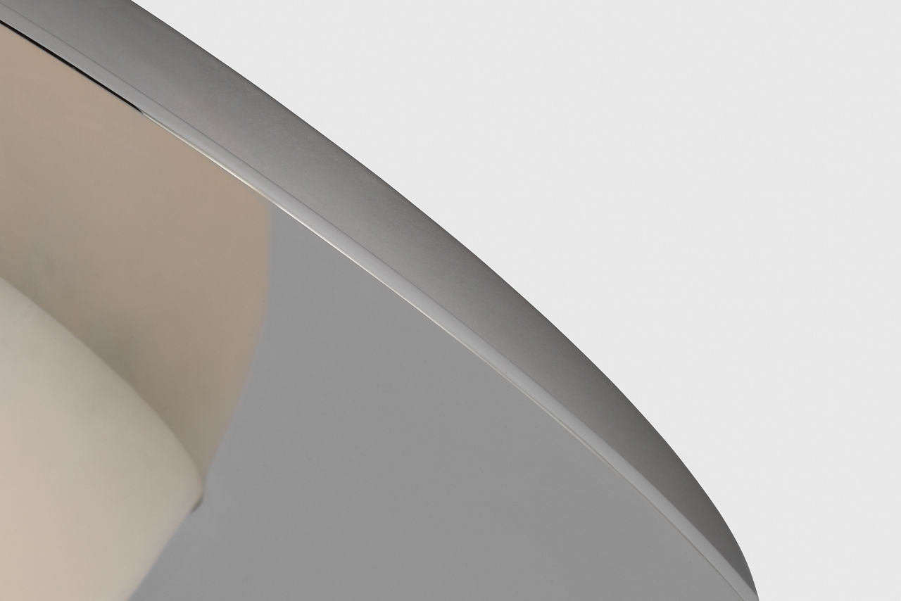 Fosse 21" Flush Mount | Polished Nickel | Alabaster