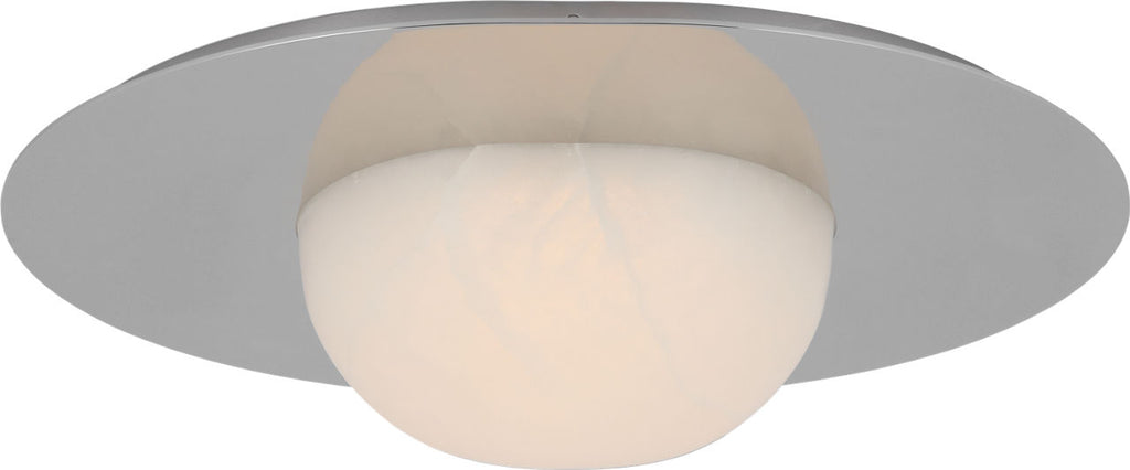Fosse 21" Flush Mount | Polished Nickel | Alabaster