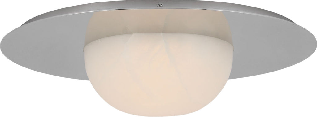 Fosse 21" Flush Mount | Polished Nickel | Alabaster