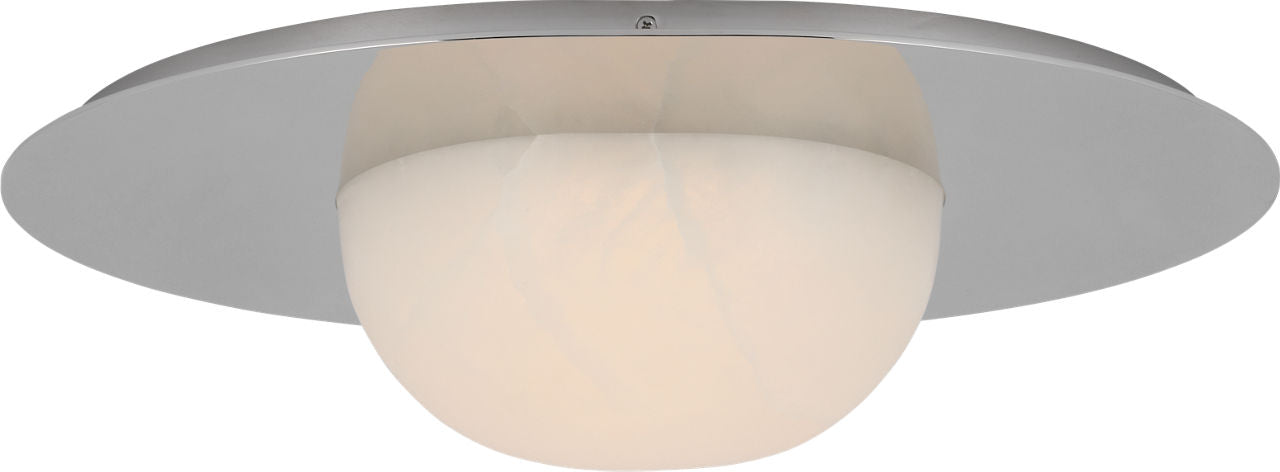Fosse 21" Flush Mount | Polished Nickel | Alabaster
