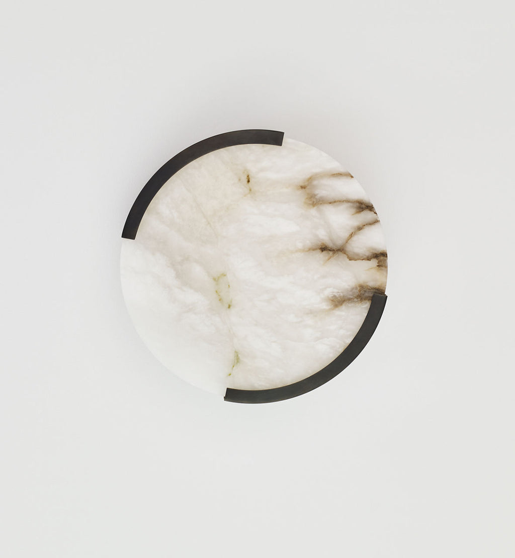 Melange Small Flush Mount | Bronze | Alabaster