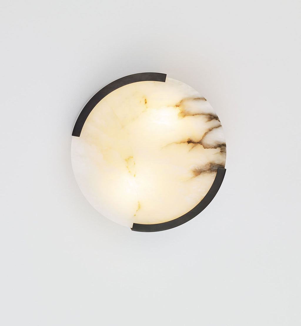 Melange Small Flush Mount | Bronze | Alabaster