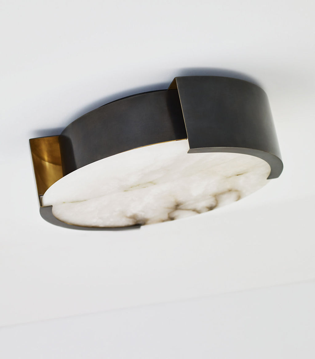 Melange Small Flush Mount | Bronze | Alabaster