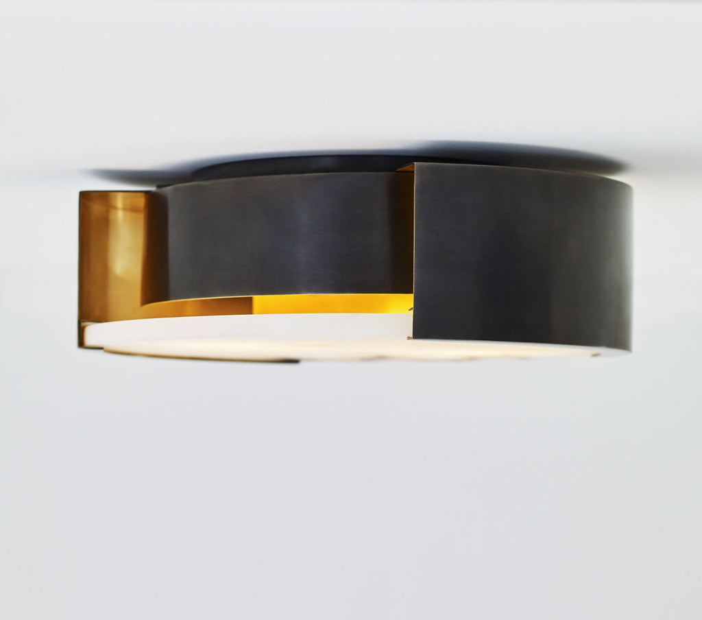 Melange Small Flush Mount | Bronze | Alabaster