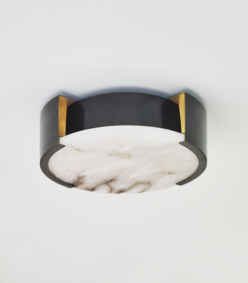 Melange Small Flush Mount | Bronze | Alabaster