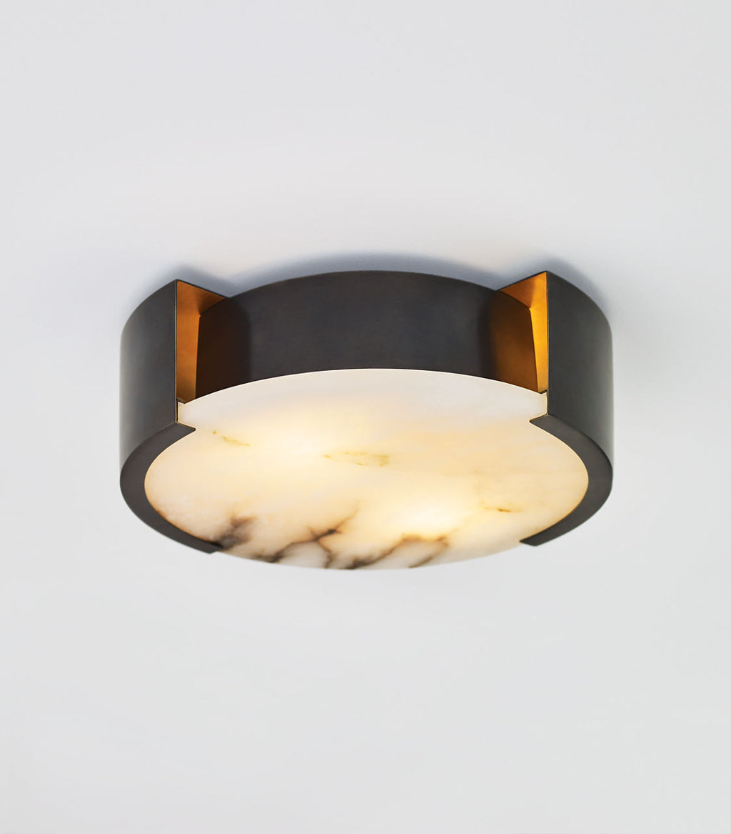 Melange Small Flush Mount | Bronze | Alabaster