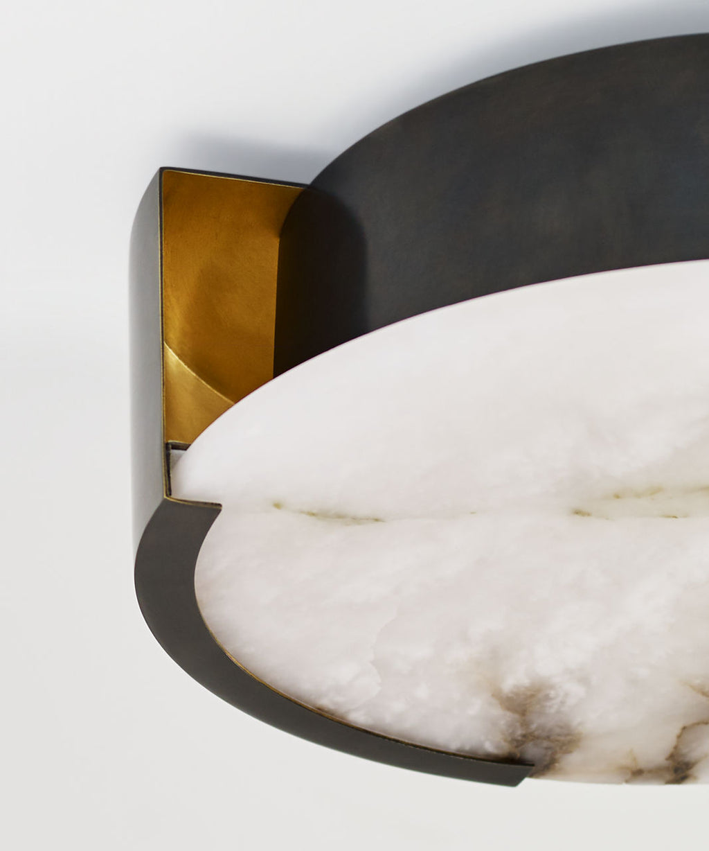 Melange Small Flush Mount | Bronze | Alabaster