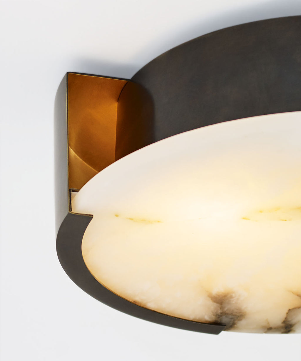 Melange Small Flush Mount | Bronze | Alabaster