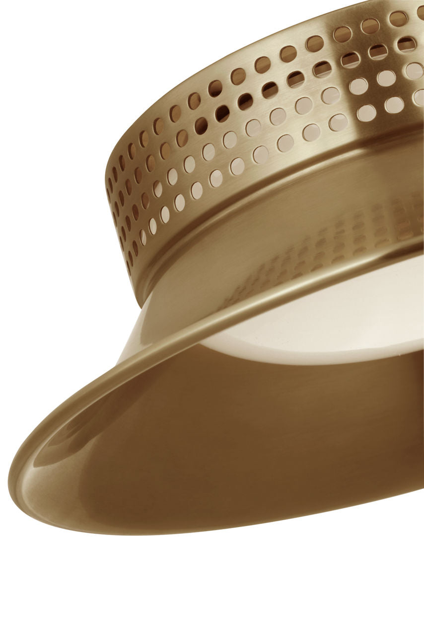 Precision 7" Flush Mount | Antique-Burnished Brass | White Glass
