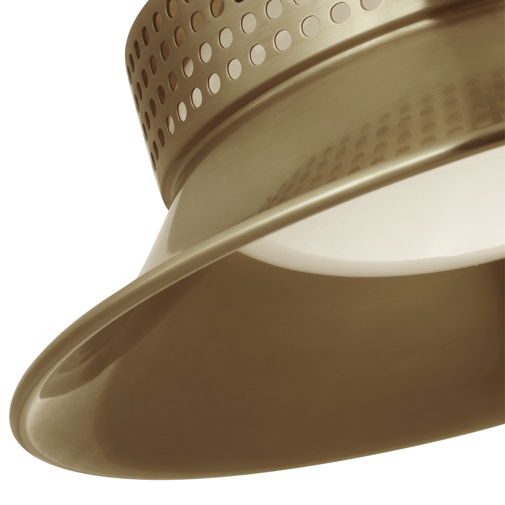 Precision 7" Flush Mount | Antique-Burnished Brass | White Glass