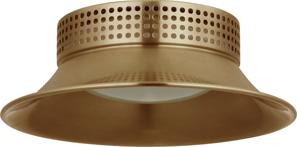 Precision 7" Flush Mount | Antique-Burnished Brass | White Glass