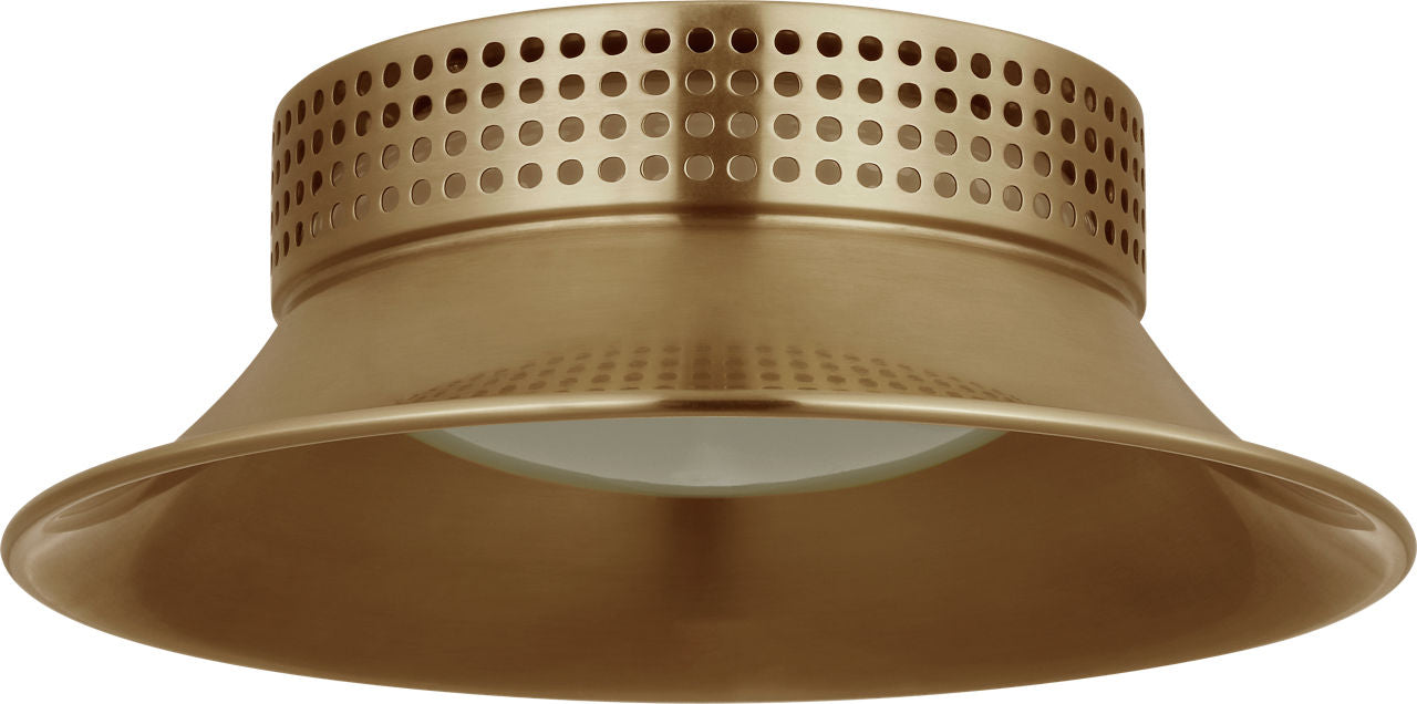 Precision 7" Flush Mount | Antique-Burnished Brass | White Glass