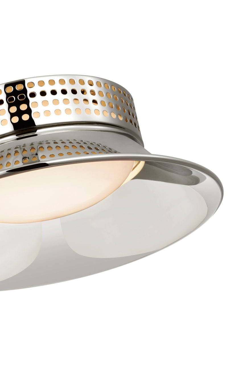 Precision 7" Flush Mount | Polished Nickel | White Glass