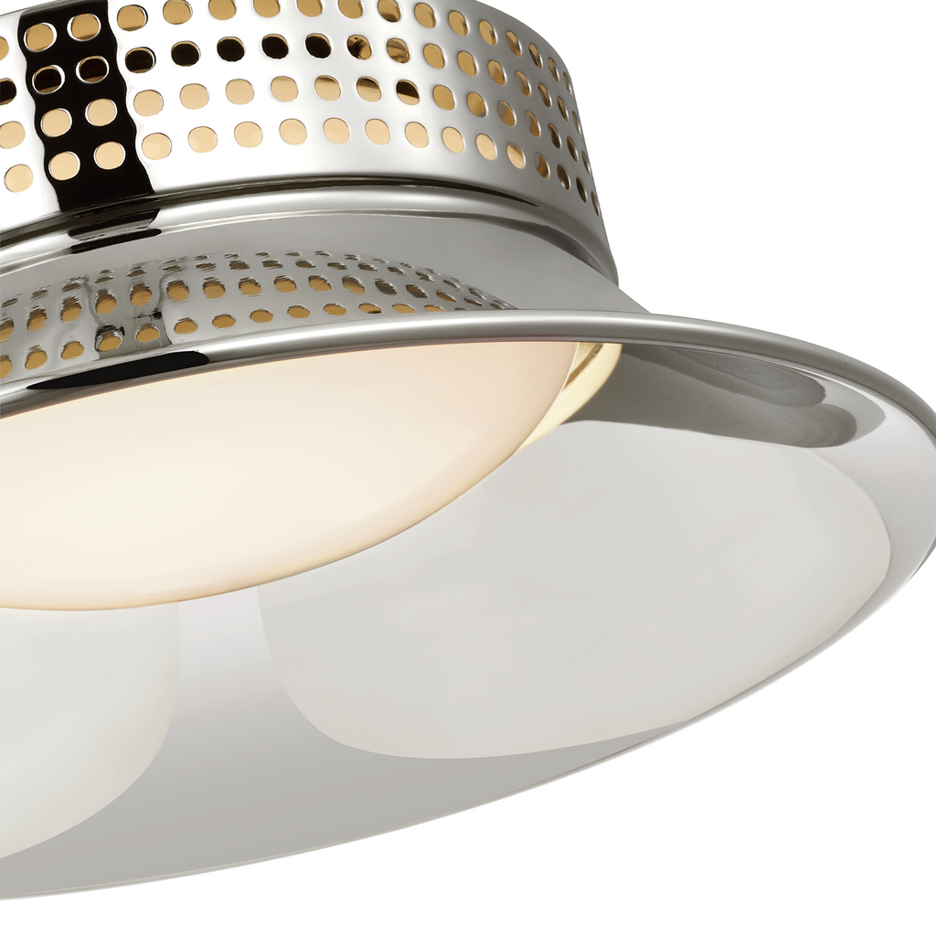 Precision 7" Flush Mount | Polished Nickel | White Glass