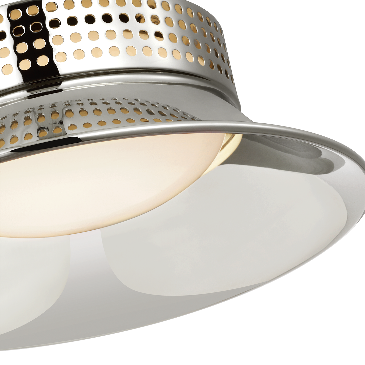 Precision 7" Flush Mount | Polished Nickel | White Glass