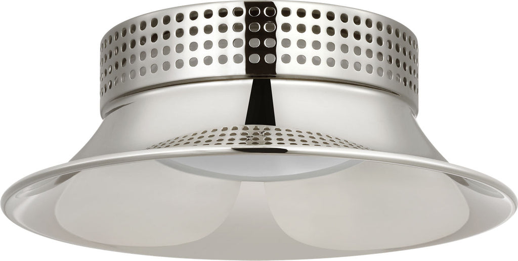 Precision 7" Flush Mount | Polished Nickel | White Glass