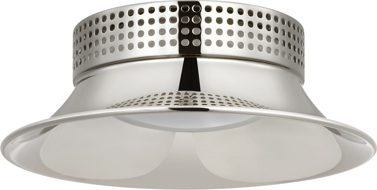 Precision 7" Flush Mount | Polished Nickel | White Glass