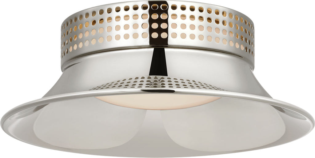 Precision 7" Flush Mount | Polished Nickel | White Glass
