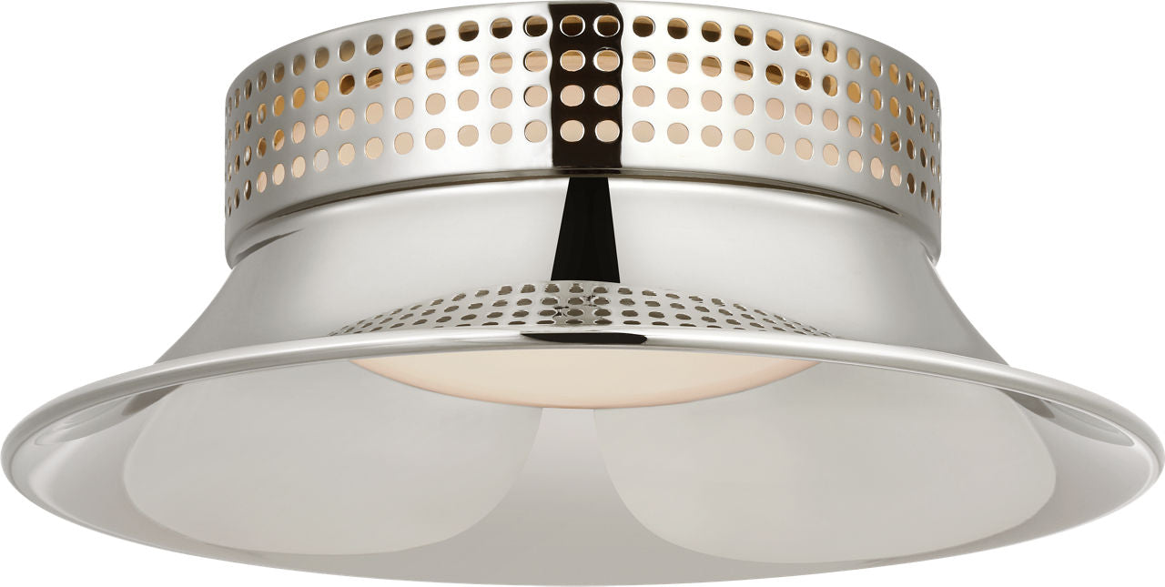 Precision 7" Flush Mount | Polished Nickel | White Glass