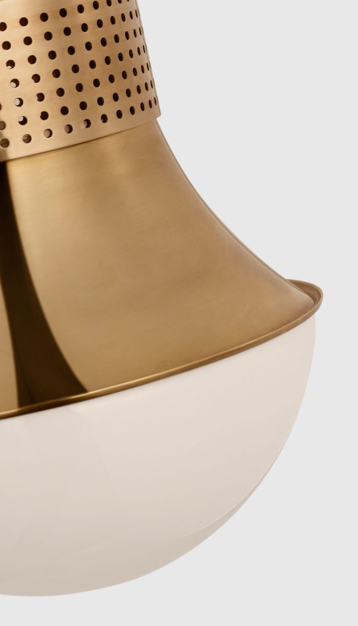 Precision 9" Flush Mount | Antique-Burnished Brass | White Glass