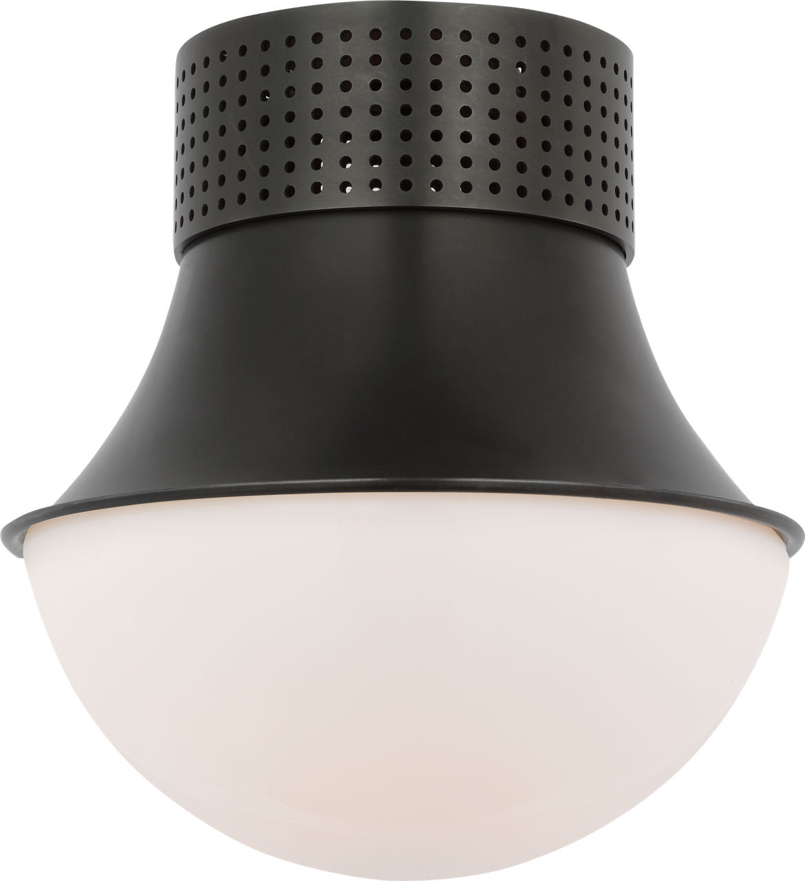 Precision 9" Flush Mount | Bronze | White Glass