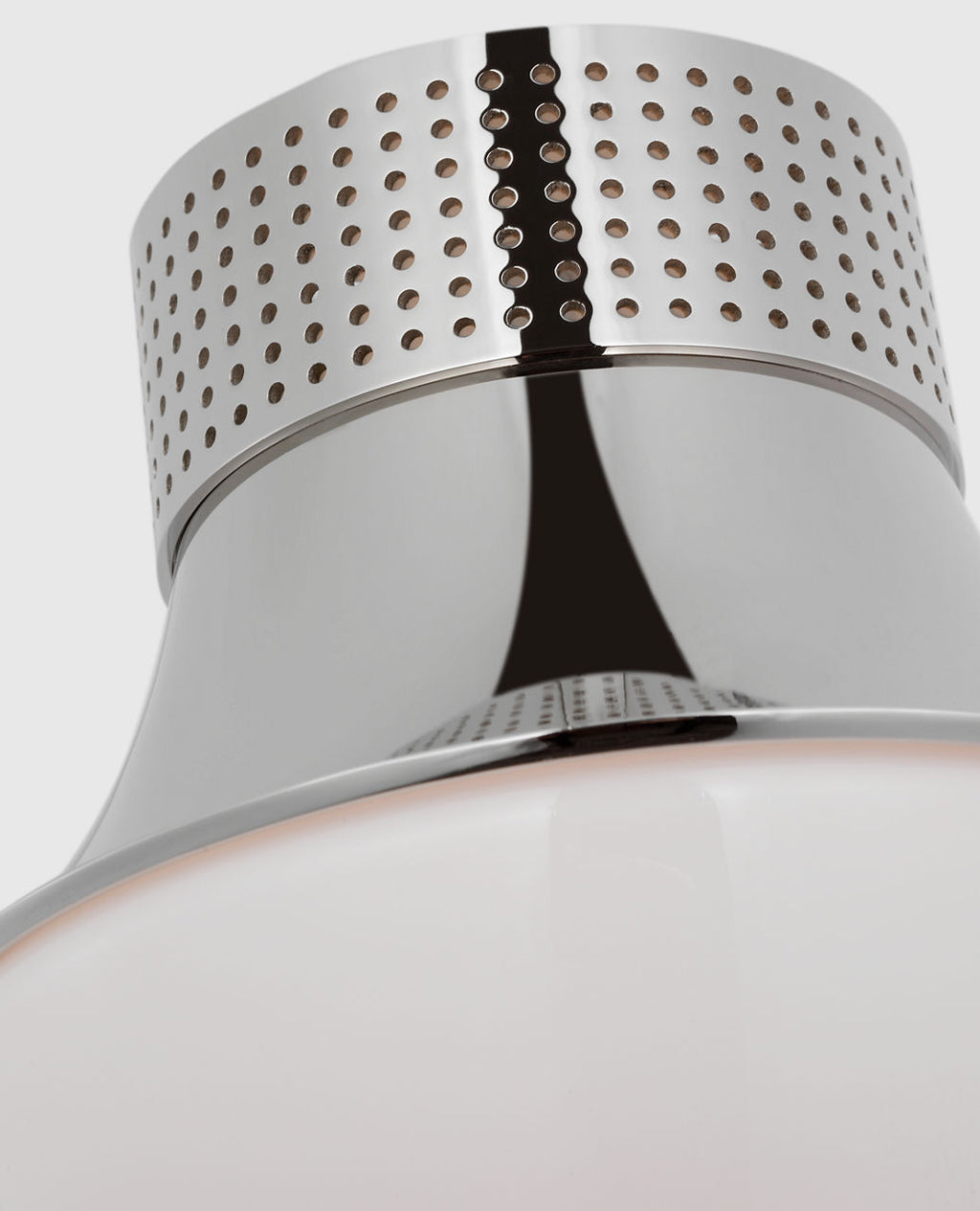 Precision 9" Flush Mount | Polished Nickel | White Glass