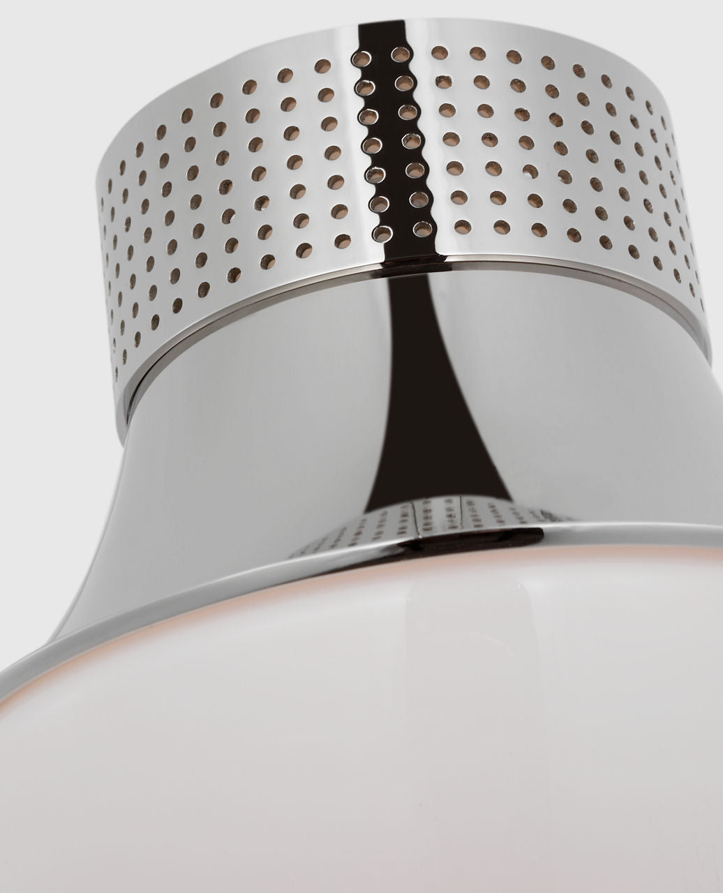 Precision 9" Flush Mount | Polished Nickel | White Glass