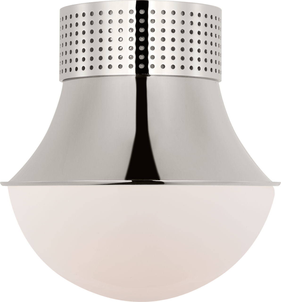 Precision 9" Flush Mount | Polished Nickel | White Glass
