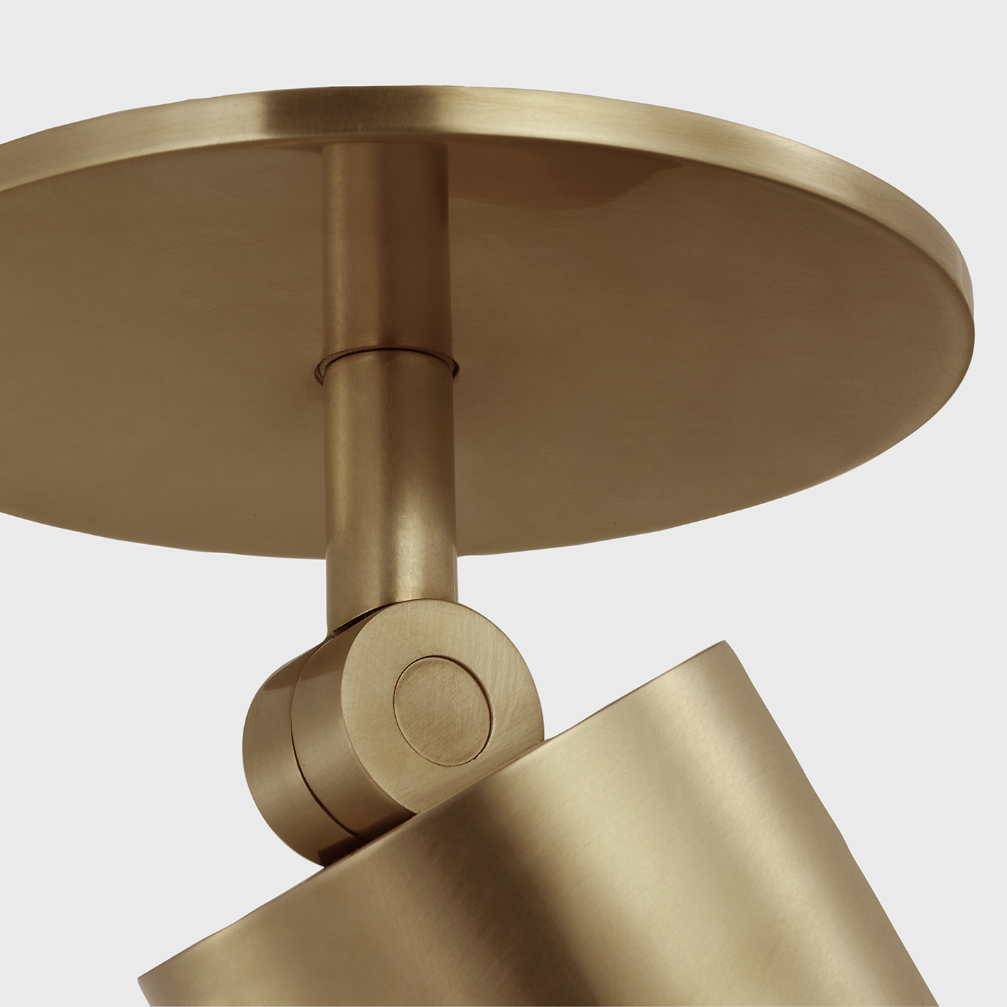 Precision 3" Directional Monopoint Flush Mount | Antique-Burnished Brass | White Glass