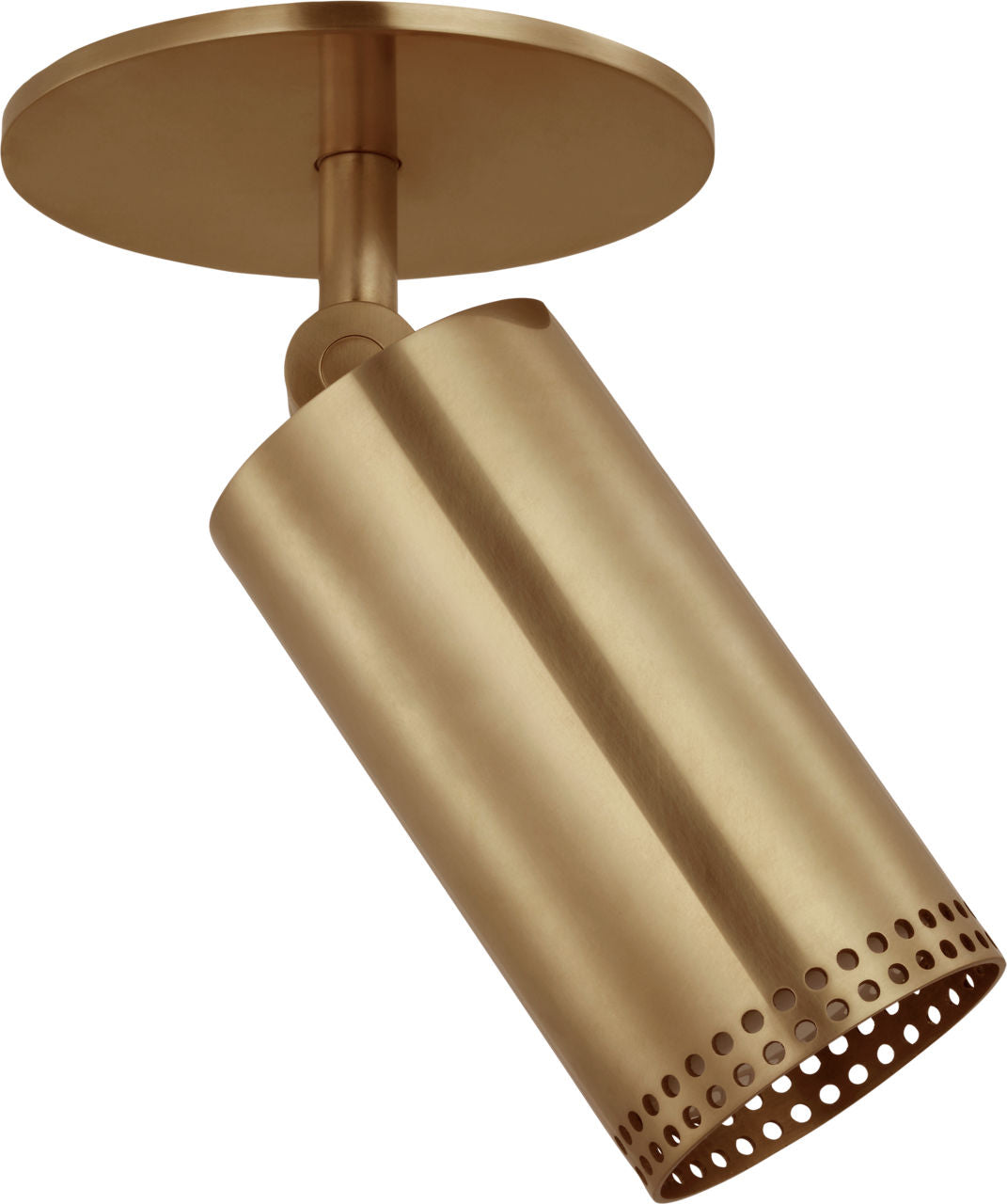 Precision 3" Directional Monopoint Flush Mount | Antique-Burnished Brass | White Glass