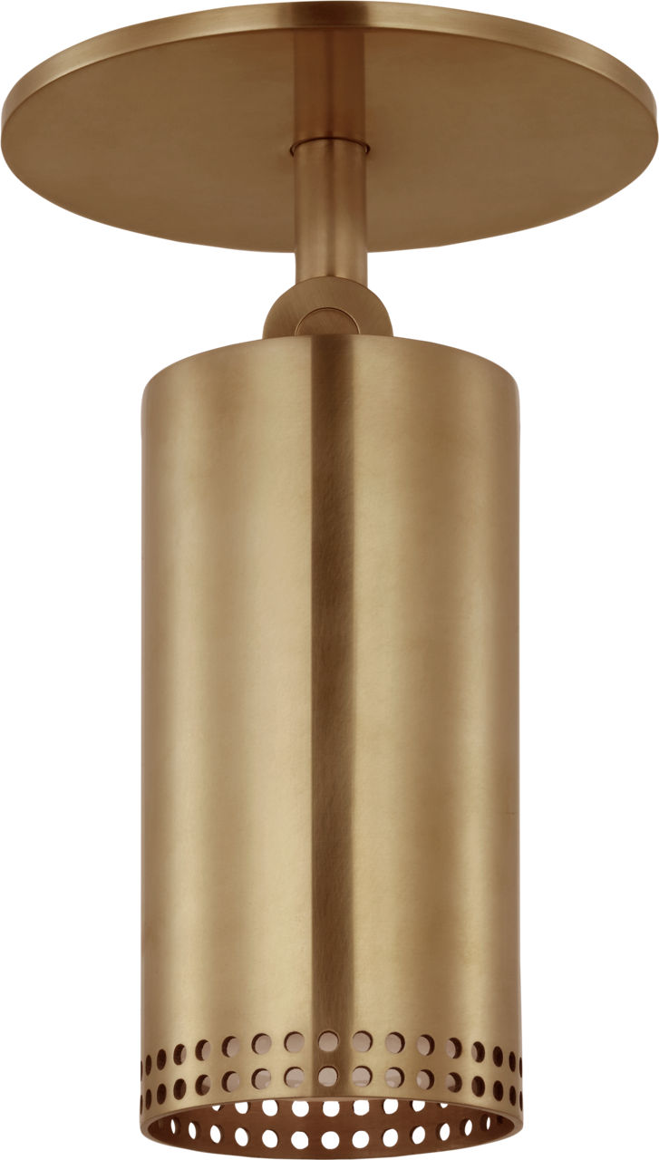 Precision 3" Directional Monopoint Flush Mount | Antique-Burnished Brass | White Glass