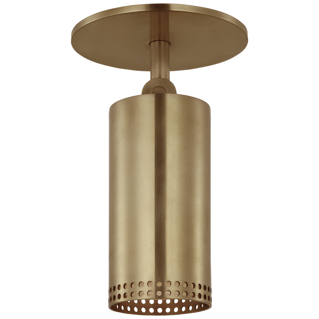 Precision 3" Directional Monopoint Flush Mount | Antique-Burnished Brass | White Glass