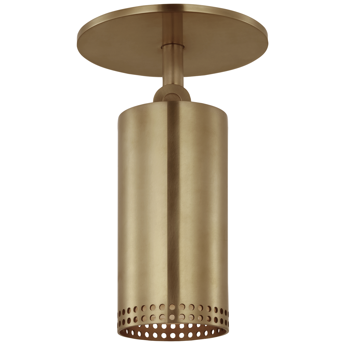 Precision 3" Directional Monopoint Flush Mount | Antique-Burnished Brass | White Glass