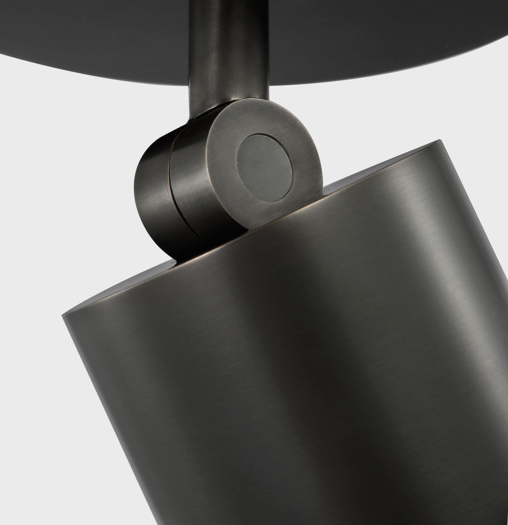 Precision 3" Directional Monopoint Flush Mount | Bronze | White Glass