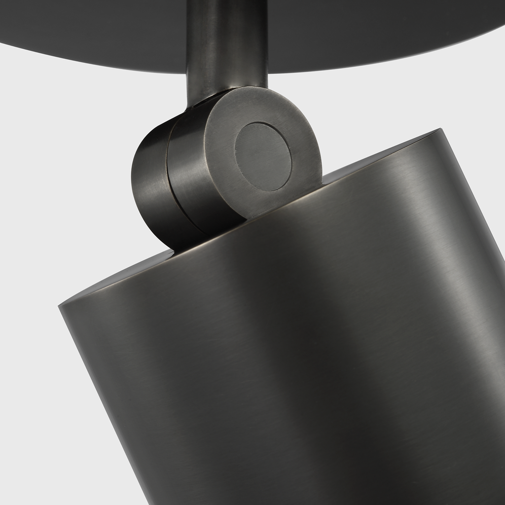 Precision 3" Directional Monopoint Flush Mount | Bronze | White Glass
