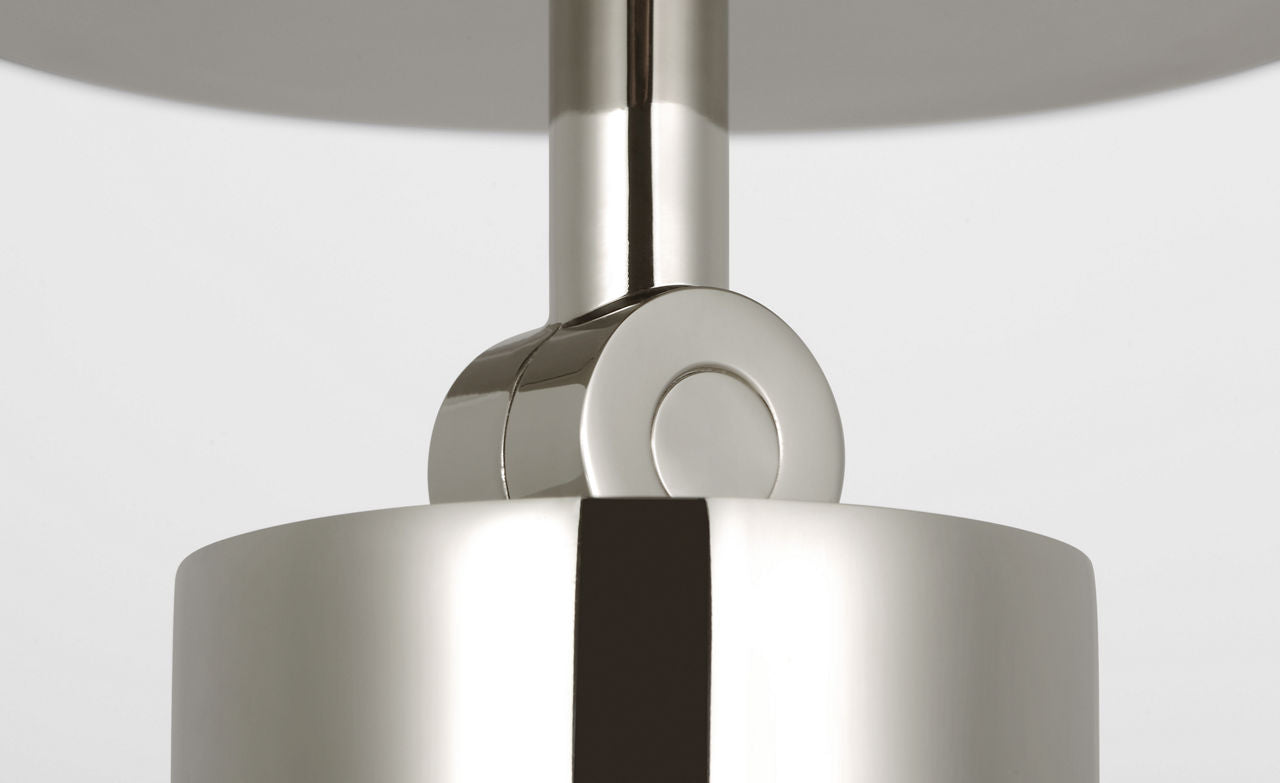 Precision 3" Directional Monopoint Flush Mount | Polished Nickel | White Glass