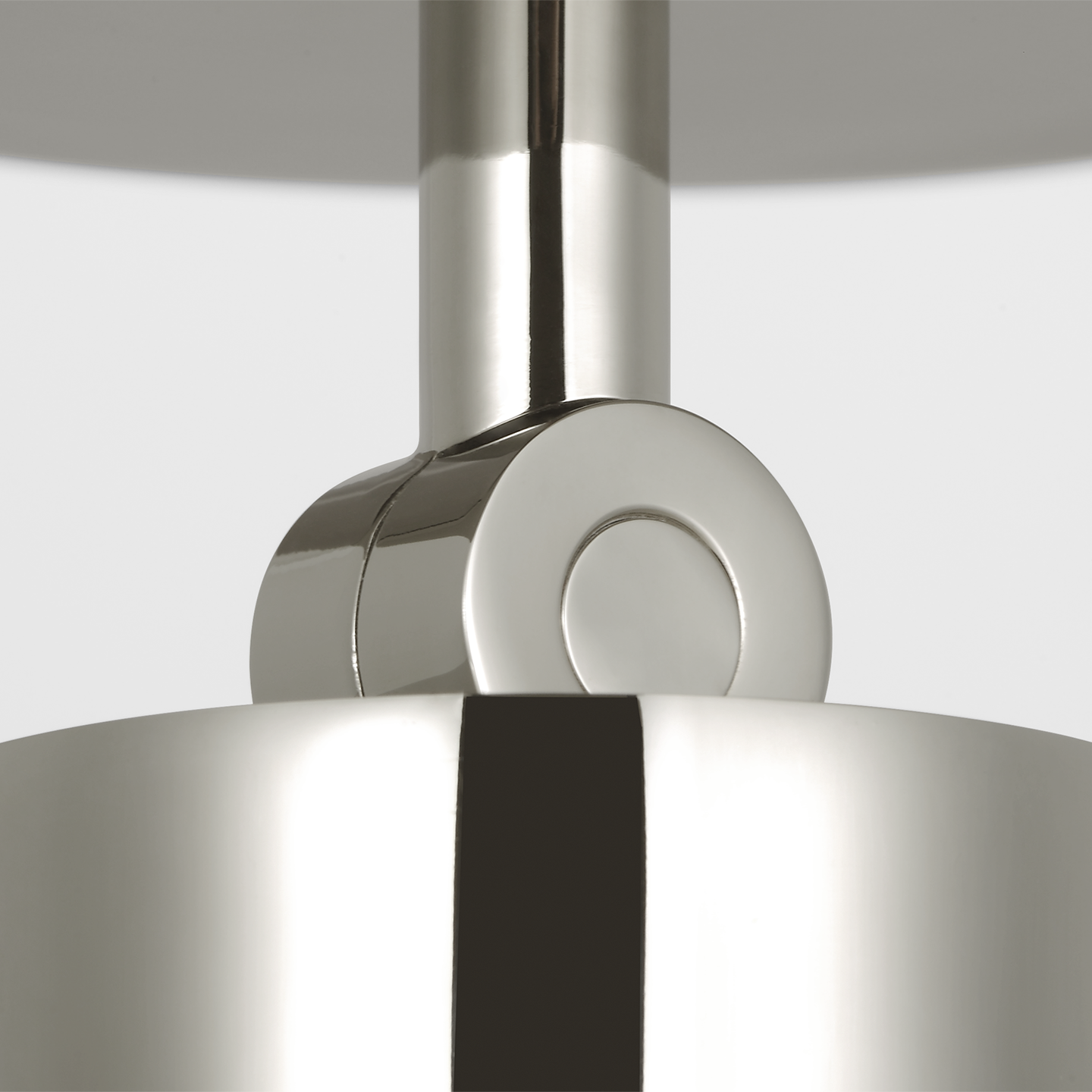 Precision 3" Directional Monopoint Flush Mount | Polished Nickel | White Glass