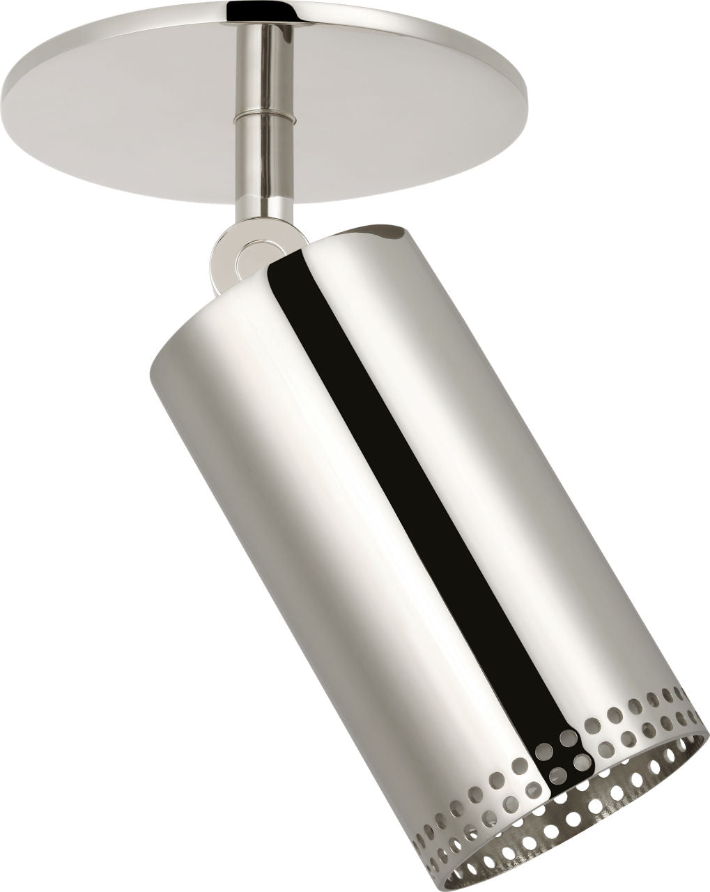 Precision 3" Directional Monopoint Flush Mount | Polished Nickel | White Glass