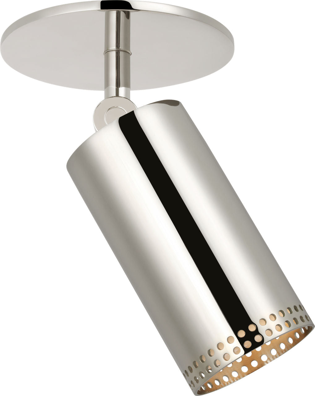 Precision 3" Directional Monopoint Flush Mount | Polished Nickel | White Glass