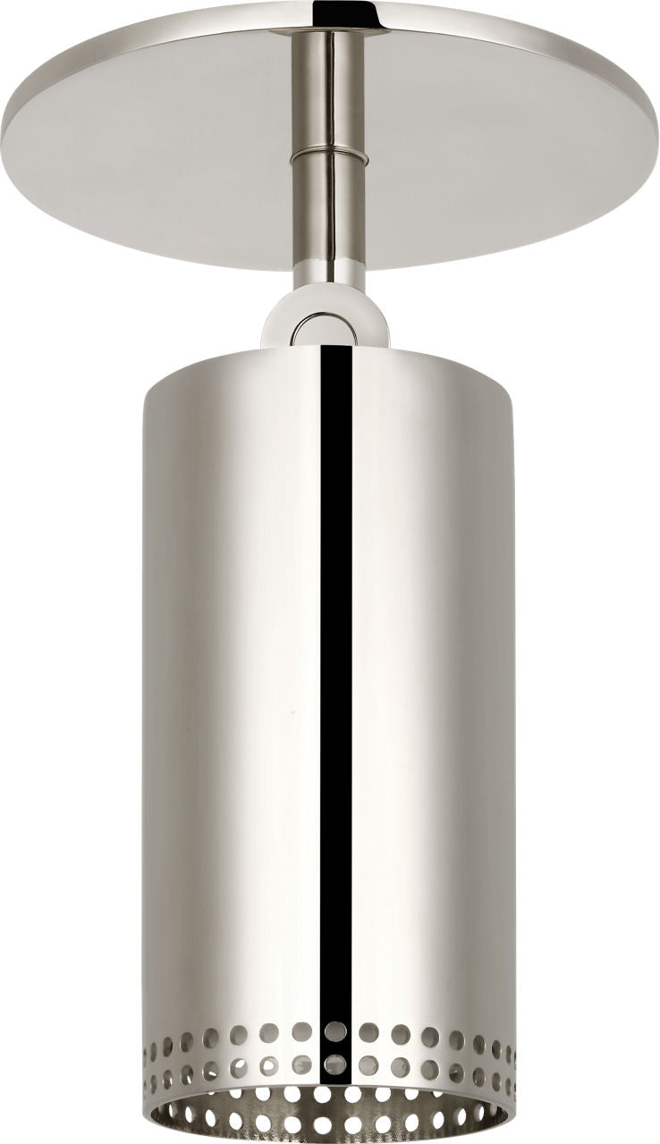 Precision 3" Directional Monopoint Flush Mount | Polished Nickel | White Glass