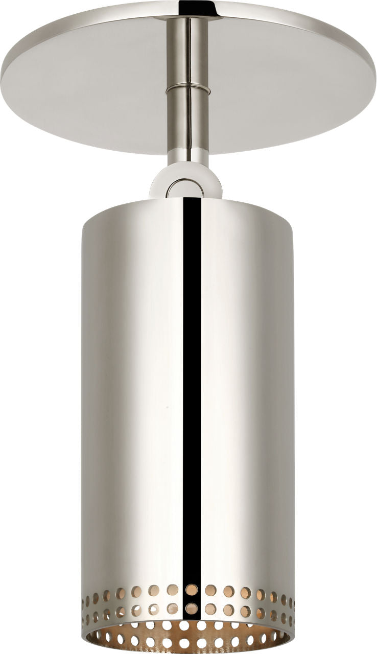 Precision 3" Directional Monopoint Flush Mount | Polished Nickel | White Glass