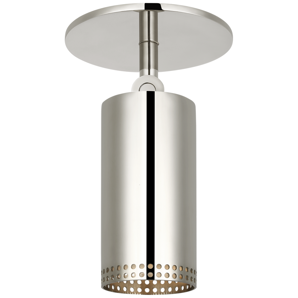 Precision 3" Directional Monopoint Flush Mount | Polished Nickel | White Glass
