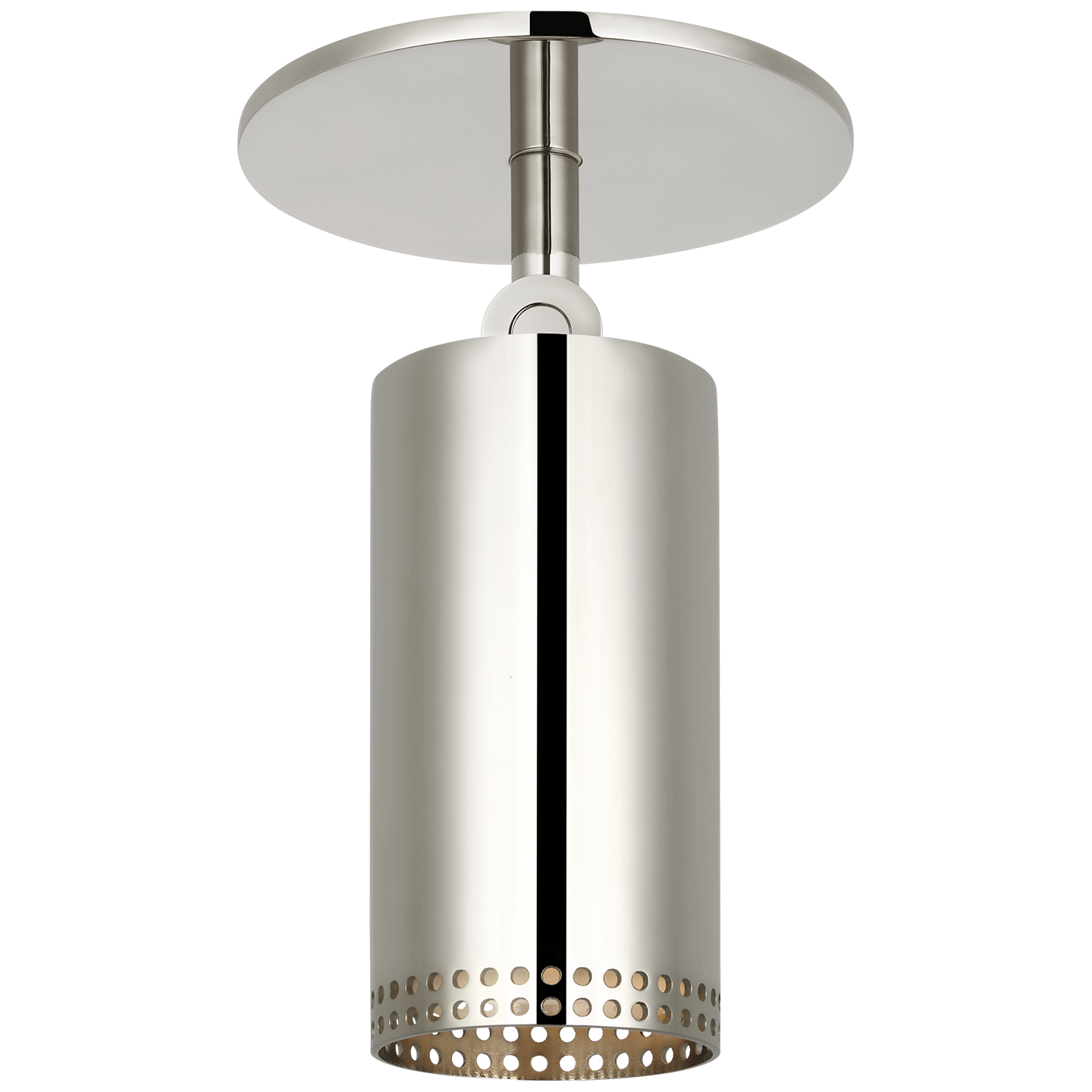 Precision 3" Directional Monopoint Flush Mount | Polished Nickel | White Glass