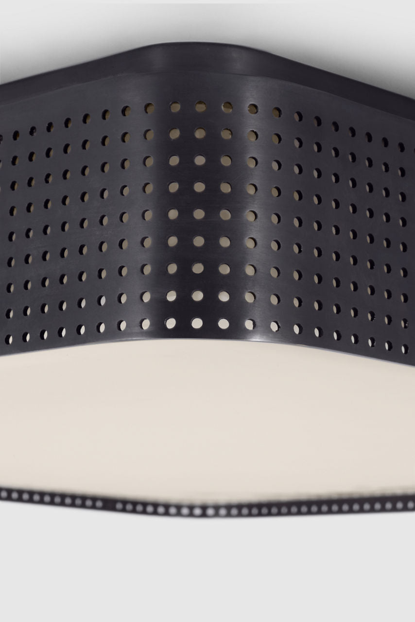 Precision 12.5" Square Flush Mount | Bronze | White Glass
