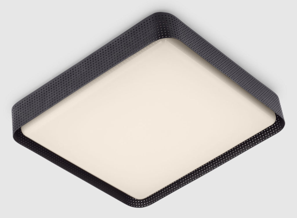 Precision 12.5" Square Flush Mount | Bronze | White Glass