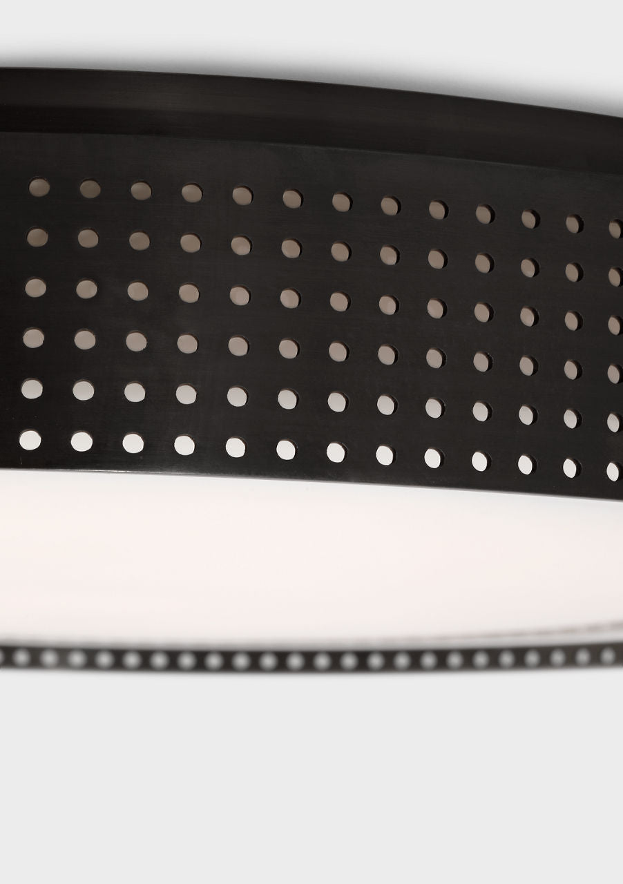 Precision 18" Round Flush Mount | Bronze | White Glass