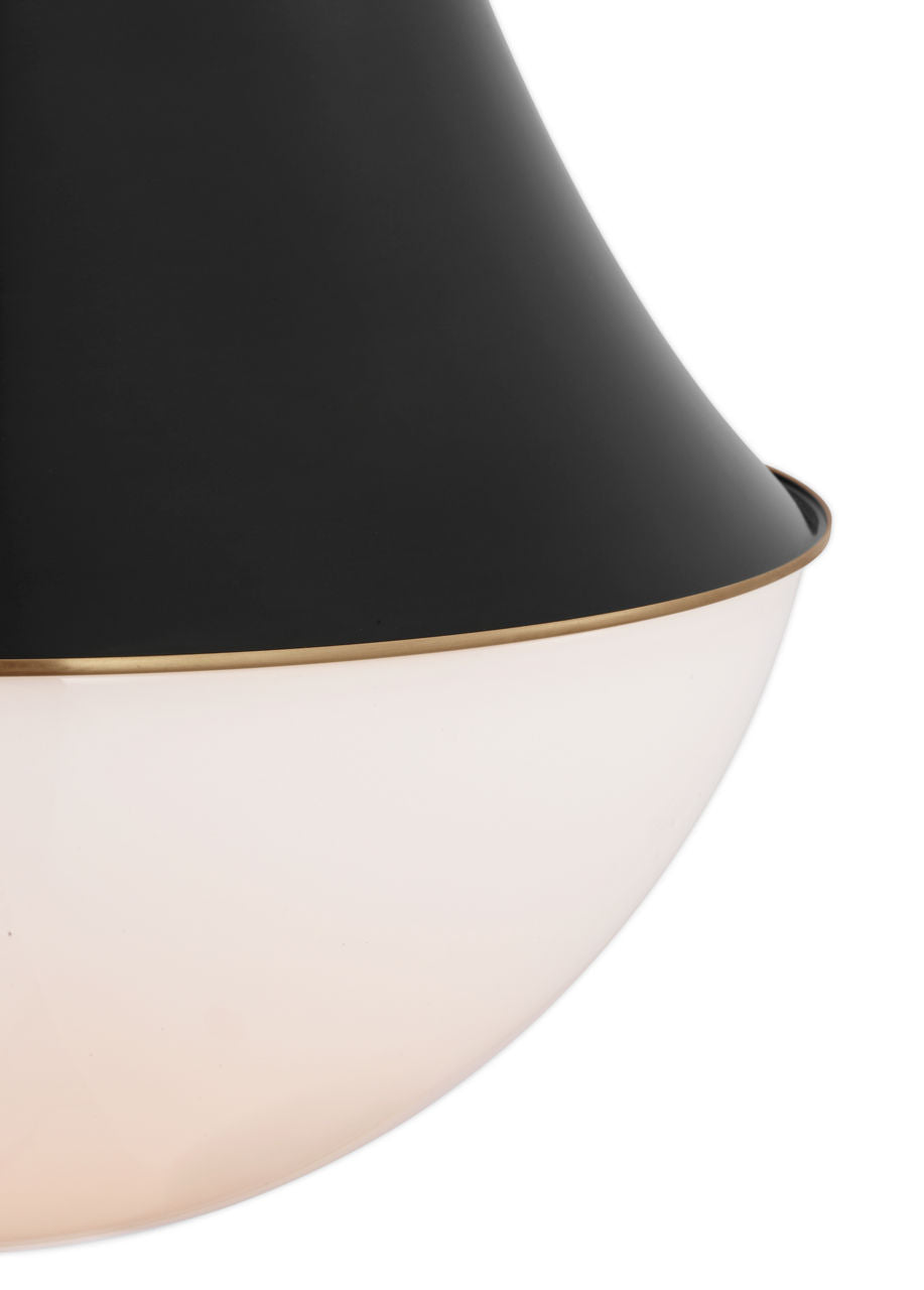 Precision 17" Flush Mount | Antique-Burnished Brass and Bronze | White Glass